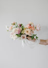 Chelle bridal bouquet with pastel roses