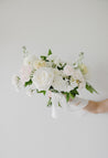 White and cream bridal bouquet; Haven floral collection