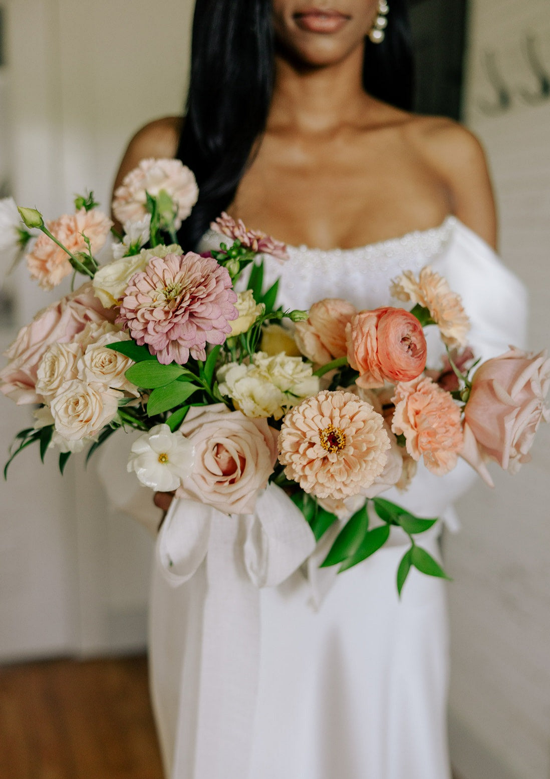 Blush Garden Style Wedding Bouquet